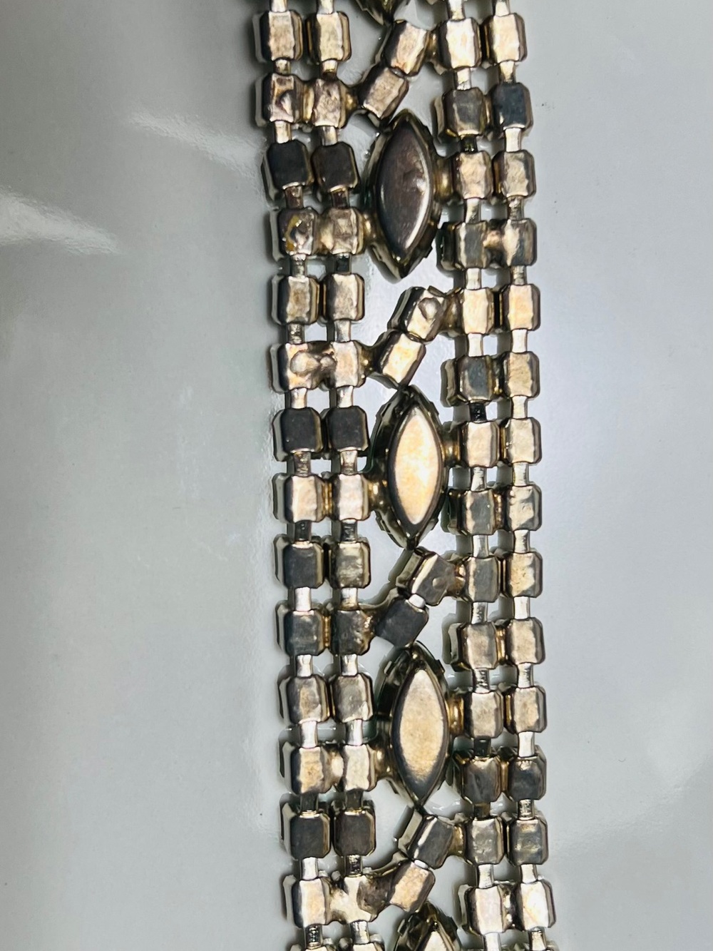 Vintage Green Crystal Multi-Row Bracelet - Picture 7 of 9